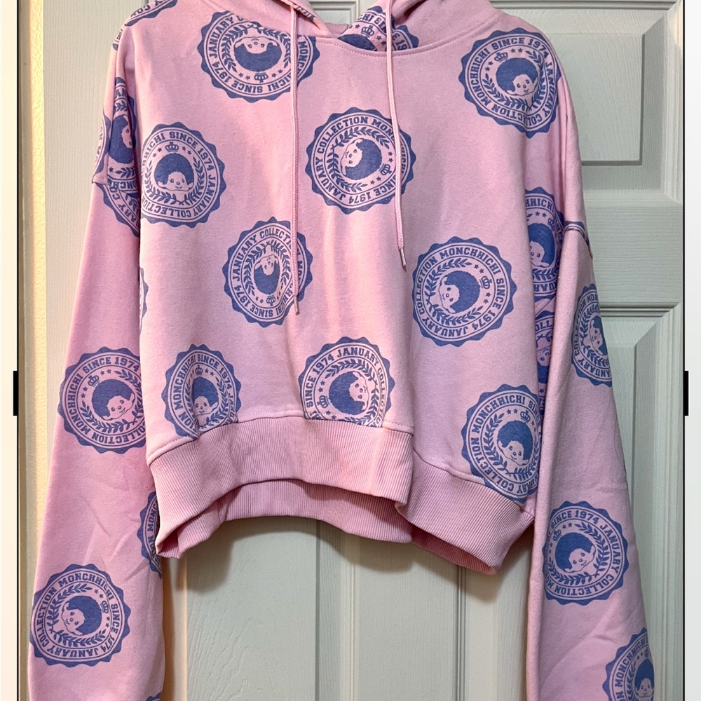 NWOT Monchhici Pink and Purple crop hooded Retro Kawaii. $40.00 each.